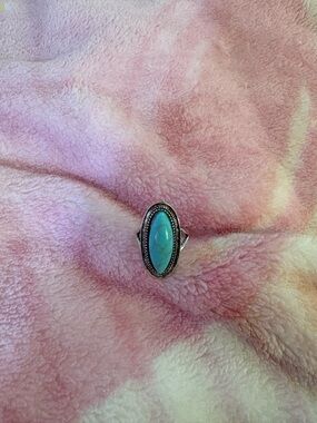 Turquoise Oval Statement Ring - Women Jewelry